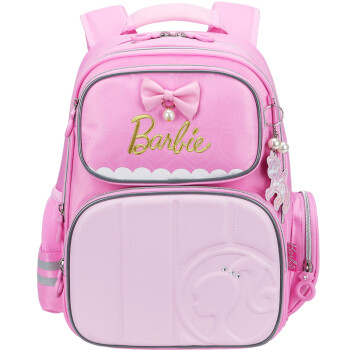 芭比（Barbie）书包女小学生书包 儿童书包学前班一二年级减负双肩背包 TGBB0049A粉色