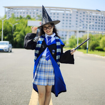 万圣节cosplay衣服斯莱特林儿童披风斗篷周边校服拉文克劳七件套xl
