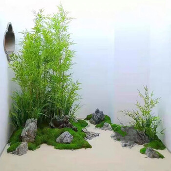 仿真竹子假竹子装饰隔断 隔断屏风假竹子盆景细水毛竹绿植客厅酒店