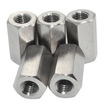 螺丝钉内六角螺丝304连接螺母六角加长六角连接丝杆接头螺帽m5m6m8m10