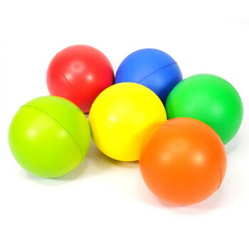 千百嘉pu球弹力球 8cm 9cm高弹力球 软弹实心握力球减压球 桔色 9cm