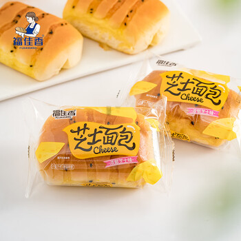 福佳香(fujiaxiang)面包芝士面包红豆夹心面包早餐下午茶休闲糕点心轻