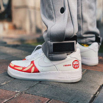 force 1白蓝热感应情人节蛇纹休闲鞋板鞋男鞋 dd9941-100达摩娃娃