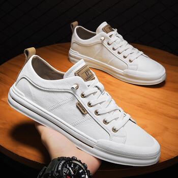 foolshasfortune小白鞋男2023新款免系带低帮板鞋男春秋款韩版百搭