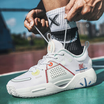 匹克篮球鞋男全城910青少年初中学生实战男款运动球鞋体育生8599白色