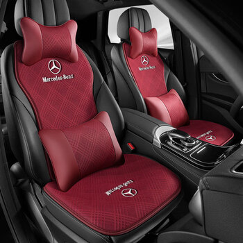 博紫适用于奔驰glc260e300lglb新款汽车坐垫四季通用座椅垫冰火山红