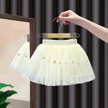 虞妖姬女童半身裙夏季1-10岁女孩子短裙蓬蓬裙时尚网纱裙公主裙女童
