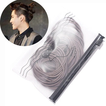 头绳男高弹力小辫子男士生扎头发绑头发橡皮筋头绳皮套发圈咖色大圈