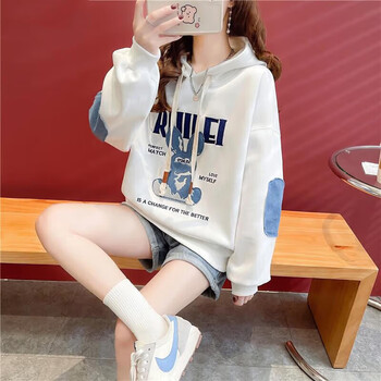 衣若彩中学生薄款卫衣少女生春外套装初中生高中生女孩运动连帽戴帽