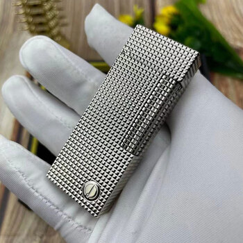 登喜路打火机英国登喜路dunhill打火机充气铜侧滑男士商务个性节 钻石