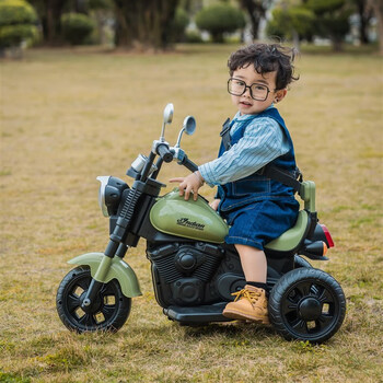 奥迪双钻auldey菲利捷儿童电动摩托车三轮车男女孩宝宝电瓶车小孩可坐