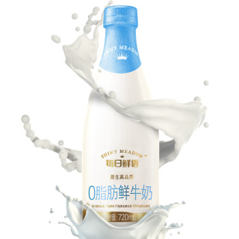 蒙牛 每日鲜语 0脂肪脱脂鲜牛奶 720mL 巴氏杀菌鲜牛奶