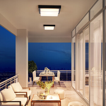 过道灯室外别墅大门口防水庭院阳光房吸顶灯阳台灯25258cm24w暖白光