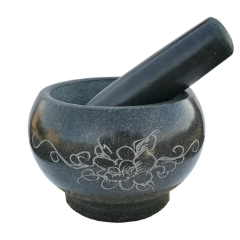 擂辣椒擂钵天然青石臼家用捣药罐捣蒜器石盅辣椒捣碎器对窝擂钵擂臼