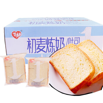 两口子初麦炼奶吐司面包40包乳酸菌夹心切片吐面包早餐面包零食随机