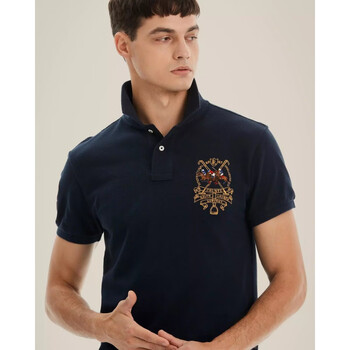 拉夫劳伦ralphlauren经典版三匹马短袖polo衫男保罗休闲夏季 宝蓝色
