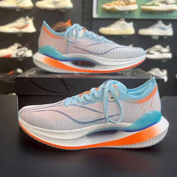 李宁(li-ning)绝影跑步鞋男鞋2023新款减震透气弹速运动鞋 标准白/浅