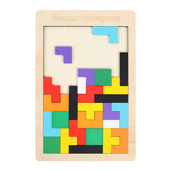 敬平俄罗斯方块儿童积木拼图3到6岁玩具男孩女孩拼装桌面游 【40块