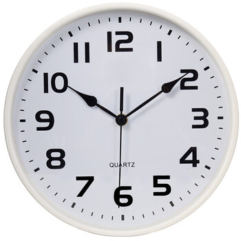 颐电 简约玻璃镜面大数字表盘时钟  ad-9004 白色