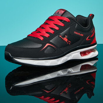 乔丹格兰joedongolan运动鞋男春秋款皮面防水防滑减震跑步鞋男士气垫