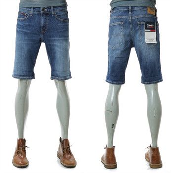 Tommy Jeans 汤米·希尔费格夏季男士直筒牛仔裤短裤DM0DM10558 蓝色1A5 33【图片价格品牌报价】-京东