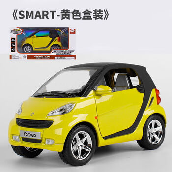 网红抖音同款严选好物仿真奔驰小精灵smart合金玩具汽车模型声光回力