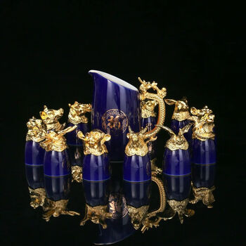 创意十二生肖陶瓷白酒杯分酒器套装家用酒盅圆明园仿古中式酒杯子新款