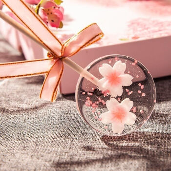 情人节礼物女友樱花水晶星空手工棒棒糖日本樱花水晶星空手工棒棒糖