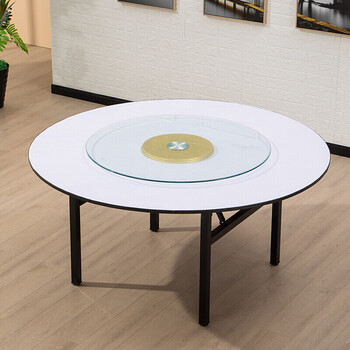 圆桌商用圆桌面15人酒店餐桌大圆桌宴会折叠圆餐桌16米圆桌1米转盘