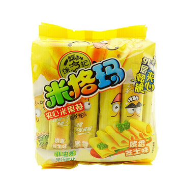 徐福记米格玛夹心米果卷糙米卷奶油玉米味178g袋特产奶油玉米