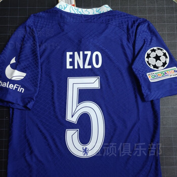 2223赛季切尔西主场球衣正版球员版定制男:欧冠足球服5号恩佐球衣 5