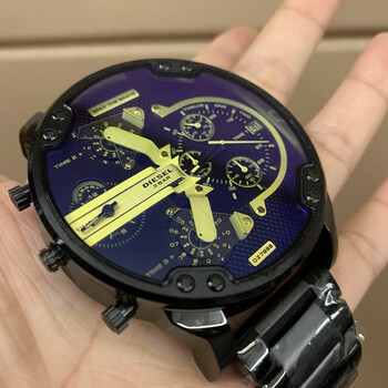 迪赛(diesel)手表男表欧美时尚变色龙大表盘偏光 dz7888蓝光 55mm