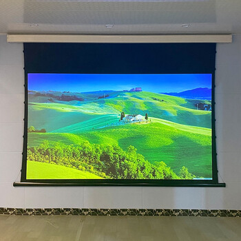 视觉猫电动投影幕4k抗光幕透声幕家用遥控自动升降激光电视超短焦黑栅