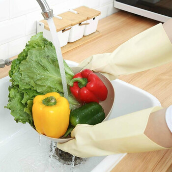 夏季耐用型丁腈橡胶手套女家务干活塑胶家用厨房洗碗洗衣服防水s码395