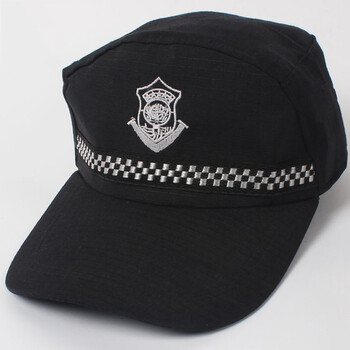 保安帽子夏季保安作训帽 黑色训练帽安保网帽作战帽配件鸭舌帽可调节