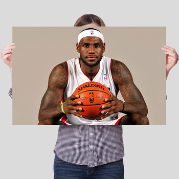 海报墙贴卧室男生23篮球nba海报墙贴纸墙纸宿舍 酒红色 詹姆斯-13 80x