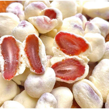 奶香草莓球127g袋网红零食奶香四溢休闲零食草莓奶球奶香草莓球127克