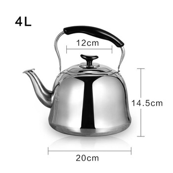 班奇盾烧开水的大壶白钢烧水壶白刚不锈钢水壶加厚鸣音烧水壶磁炉烧