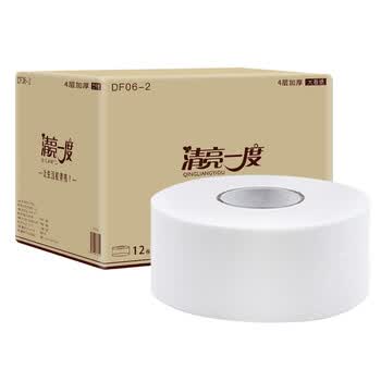 清亮一度卷纸 清亮一度商用大卷纸厕所家用擦手纸卷筒纸巾4层12卷筒卫生纸整箱 行情报价价格评测 京东