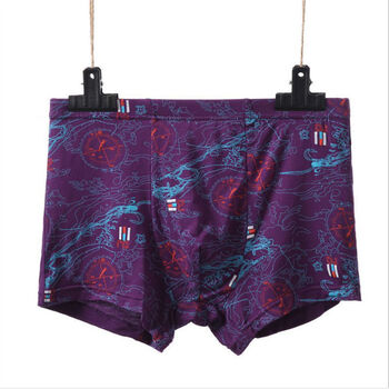 高品质男士内裤特大号码内裤男莫代尔棉高腰加宽加大平角裤子宽松肥佬