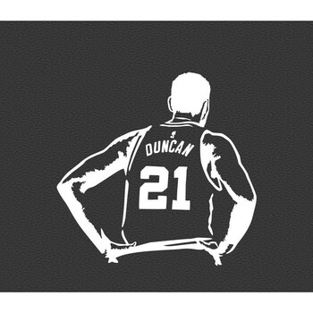 nba邓肯车贴篮球汽车贴纸篮球球星马刺队gdp创意个性拉花反光贴邓肯