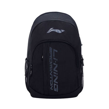 李宁背包学生书包球拍收纳包舒适双肩包运动休闲大容量羽毛球系列黑色