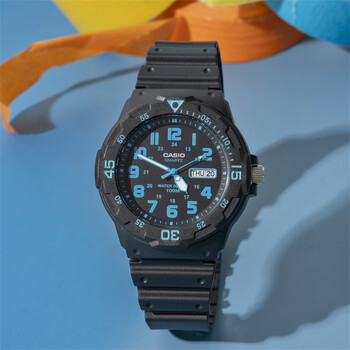 卡西欧(casio)儿童表学生石英电子运动手表防水星期男女表mrw-200hc