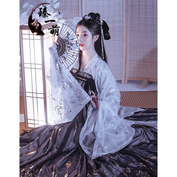 臻一萌汉服女成人交领齐腰襦裙大袖衫齐胸襦裙学生中国风套装冬款日常