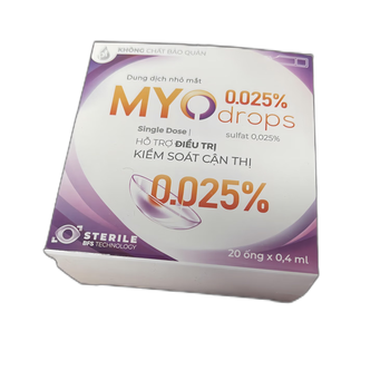 MYO0.025%眼药水越南国民医疗器械 0.4ml*20支/盒