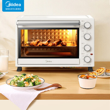 美的 Midea 35升家用多功能电烤箱 机械式操作 独立控温 三种烘烤模式 专业烘焙蛋糕PT3540