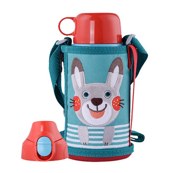 虎牌tiger儿童保温杯子不锈钢大容量600ml便携学生上学水杯女可爱小