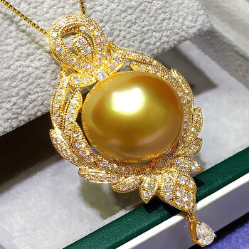 ckvp新款饰品高定珠宝仿南洋珍珠吊坠豪华满镶贝珠时尚项链女色吊坠不