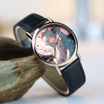 逸匠初音未来手表周边动漫幸运石联名二次元miku非防水初高中学生手表