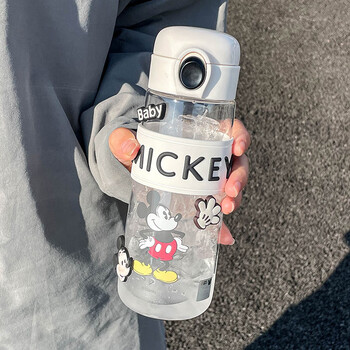 迪士尼(disney)米奇夏季水杯儿童上学专用夏季防摔喝水壶男女学生杯子